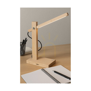 Tukan Table Lamp, 1xLED, 3000K, 5.5W, Birch/Anthracite, Braided Cable with Touch Dimmer, 45 cm small 1