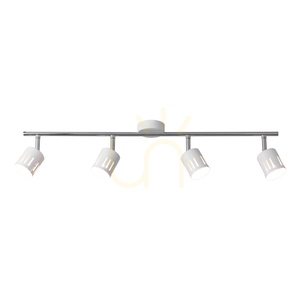 Ulrika Ceiling Light, 4xG9, Max. 28W, Chrome/White Metal, 82 cm small 1