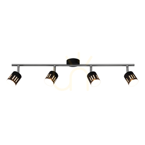 Ulrika Ceiling Light, 4xG9, Max. 28W, Chrome/Black Metal, 82 cm small 1