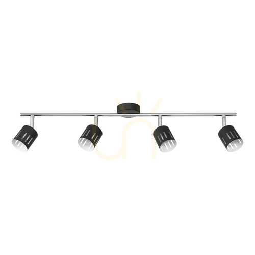 Check Ulrika Ceiling Light, 4xG9, Max. 28W, Chrome/Black Metal, 82 cm