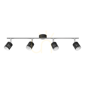 Ulrika Ceiling Light, 4xG9, Max. 28W, Chrome/Black Metal, 82 cm small 0