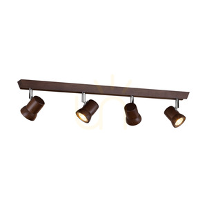 Venla Ceiling Light, Includes 4xGU10 Sockets, Max. 5W, Beech and Walnut Wood / Chrome Metal, 69 cm small 1