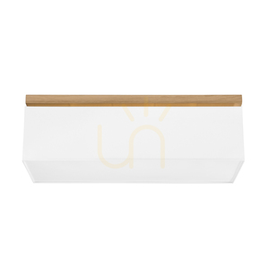 Vertiga Ceiling Light, 4xE27, Max. 25W, Oiled Oak/White, 70 cm Shade small 2