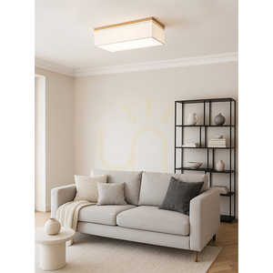 Vertiga Ceiling Light, 4xE27, Max. 25W, Oiled Oak/White, 70 cm Shade small 4