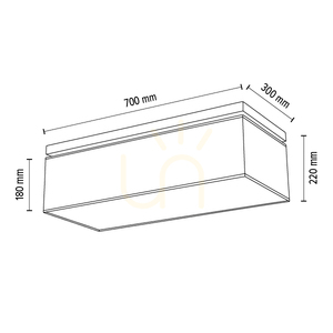 Vertiga Ceiling Light, 4xE27, Max. 25W, Oiled Oak/White, 70 cm Shade small 5