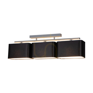 Vertigo Ceiling Light, 3xE27, Max. 25W, Gray Metal/Black Shade, 86 cm small 1