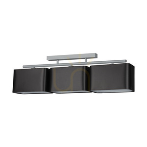 Vertigo Ceiling Light, 3xE27, Max. 25W, Gray Metal/Black Shade, 86 cm small 0