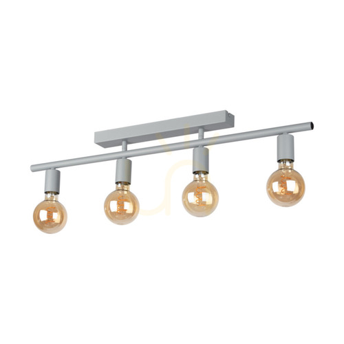 Check Vertigo Ceiling Light, 4xE27, Max. 25W, Gray Metal, 86 cm