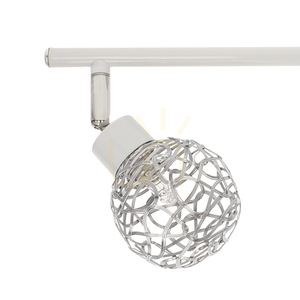 Virgo Ceiling Light, 4xG9, Max. 40W, White Metal/Chrome-Plated Metal Shade, 62 cm small 1