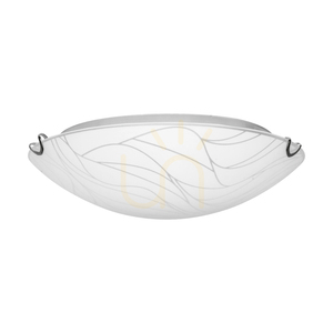 Wisconsin Ceiling Light, Includes 1x LED 2700K 30W, Chrome Metal/White Glass Shade, Ø50 cm small 2