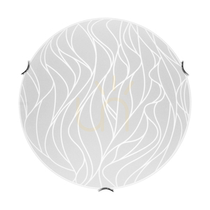 Wisconsin Ceiling Light, Includes 1x LED 2700K 30W, Chrome Metal/White Glass Shade, Ø50 cm small 0