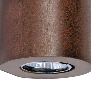 Wooddream Round Wall Sconce, 2xGU10, Max. 6W, Beech and Walnut Wood, Ø10 cm small 2