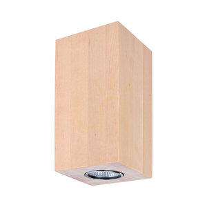 Wooddream Square Wall Sconce, 2xGU10, Max. 6W, Birch, 10 cm small 0
