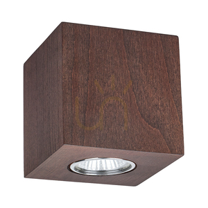Wooddream Square Ceiling Light, 1xGU10, Max. 6W, Beech and Walnut Wood, 10 cm small 0