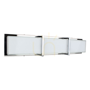 Zoey Wall Sconce, Includes LED 3000K 27W, Chrome Metal/White Glass Shade, 64 cm small 0