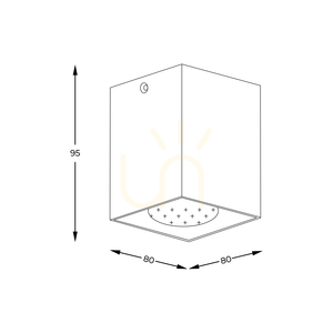 SQUARE 50475-WH-N Spot Light, White, 1xGU10 small 1