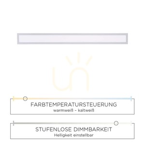 Paul Neuhaus FLAT 16537-16-O white LED ceiling panel 100 × 10 cm CCT small 5