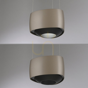 Q-STRETTO 2657-97 Brown 2xLED Pendant Light small 2