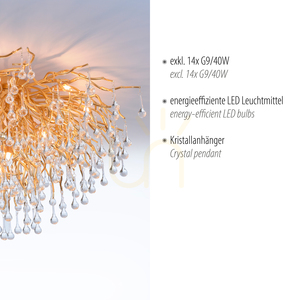 ICICLE 8092-11 Ceiling Light, Brass, 14xG9 3 ICICLE 8092-11 Ceiling Light, Brass, 14xG9 small 3