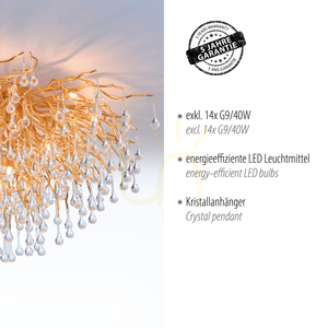 ICICLE 8092-11 Ceiling Light, Brass, 14xG9 4 ICICLE 8092-11 Ceiling Light, Brass, 14xG9 small 4