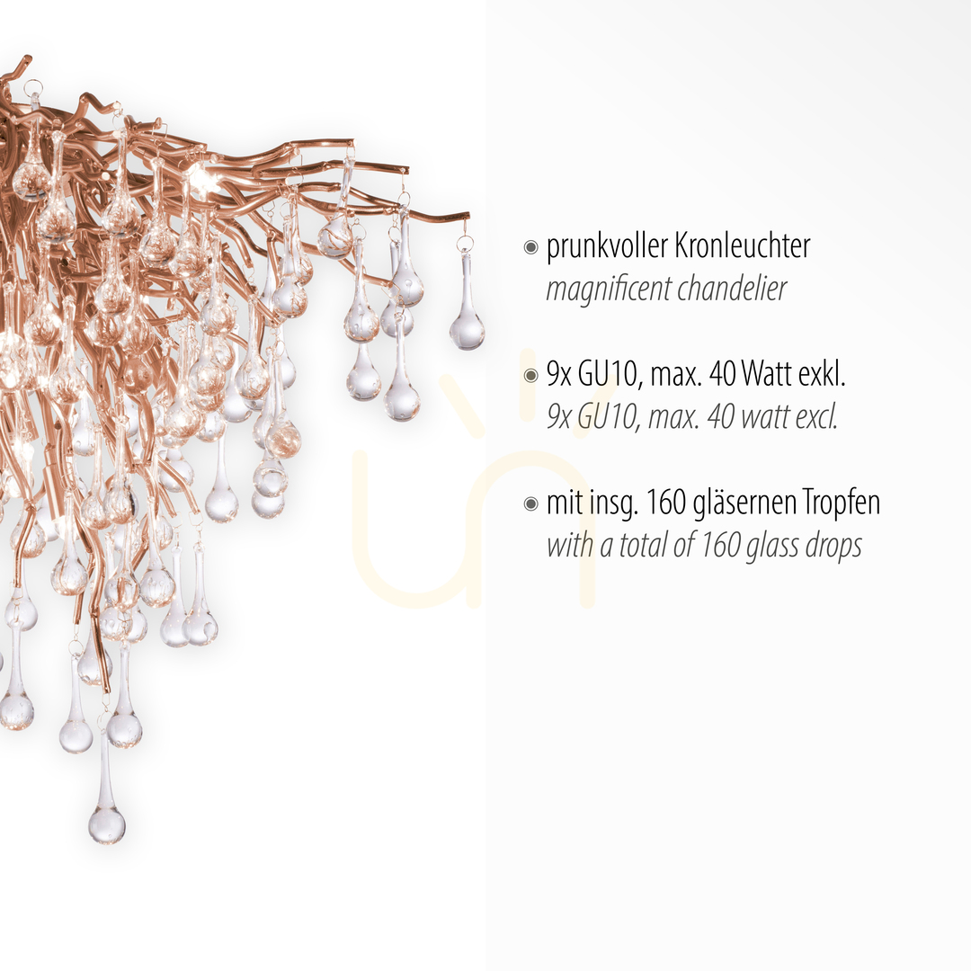 Display ICICLE 8091-11 Ceiling Light, Brass, 9xG9 ICICLE 8091-11 Ceiling Light, Brass, 9xG9