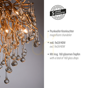 ICICLE 8091-11 Ceiling Light, Brass, 9xG9 4 ICICLE 8091-11 Ceiling Light, Brass, 9xG9 small 4