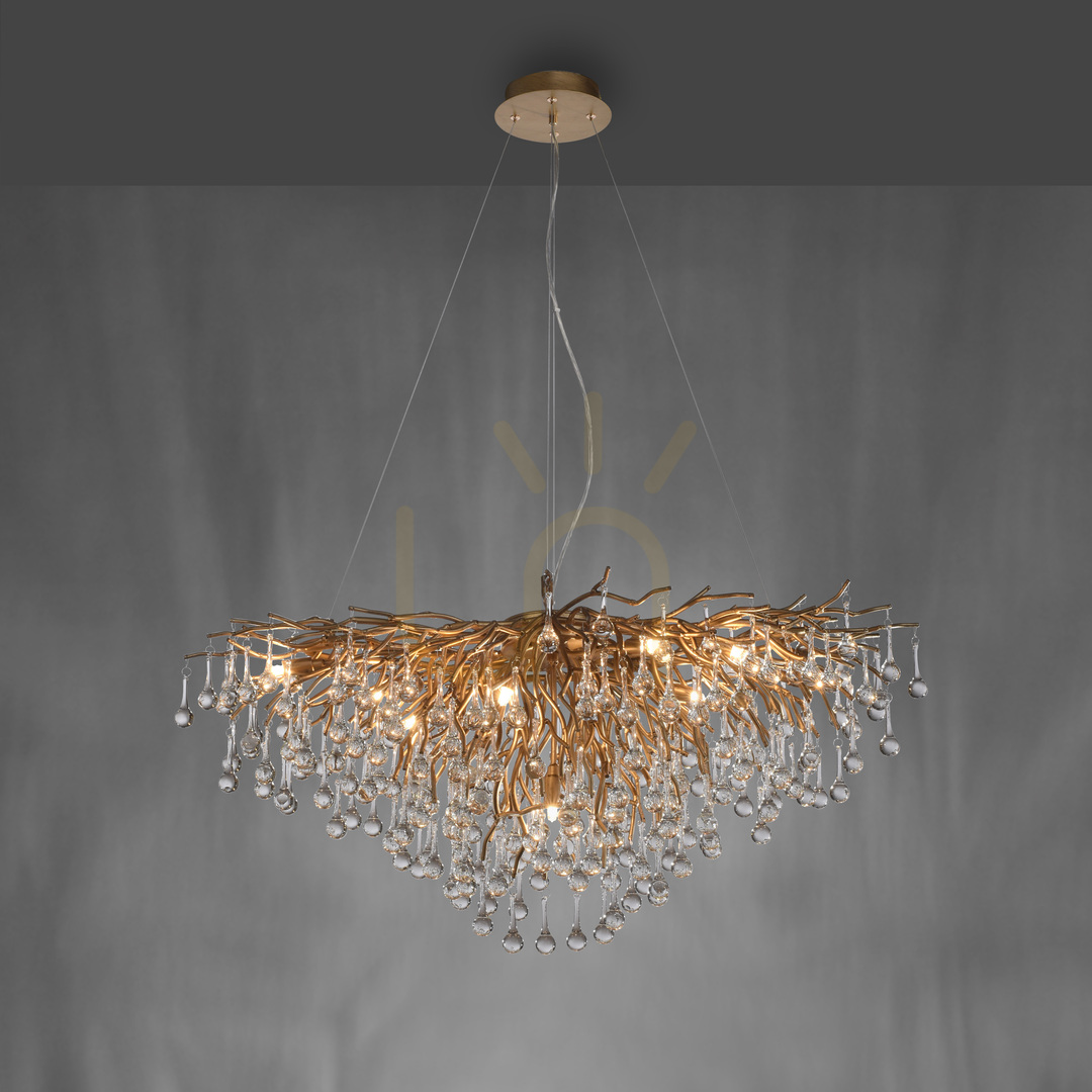 Check ICICLE 2192-11 Brass Pendant Light, 10xG9 ICICLE 2192-11 Brass Pendant Light, 10xG9