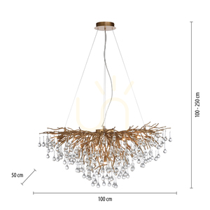 ICICLE 2192-11 Brass Pendant Light, 10xG9 8 ICICLE 2192-11 Brass Pendant Light, 10xG9 small 8