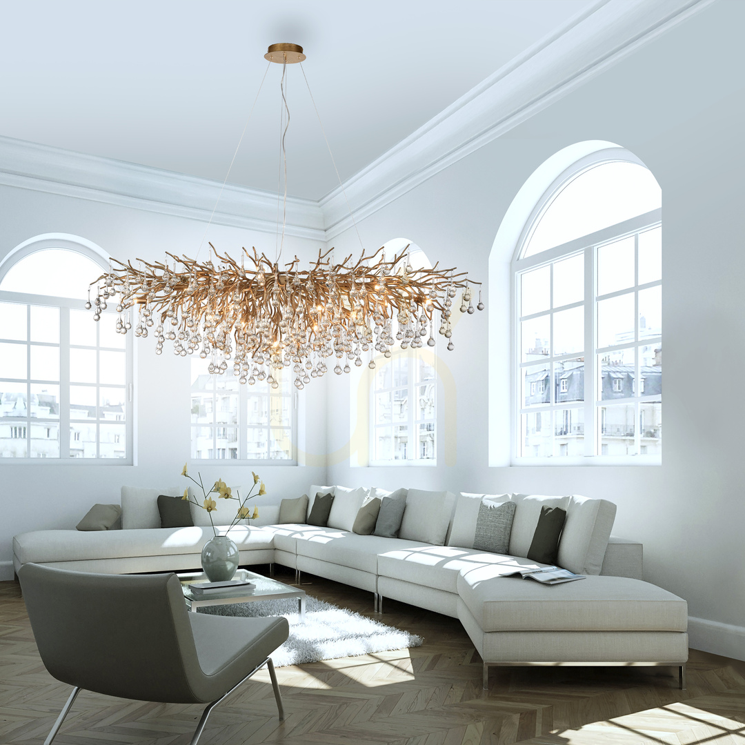 Check ICICLE 2031-11 Brass Pendant Light, 15xG9 ICICLE 2031-11 Brass Pendant Light, 15xG9