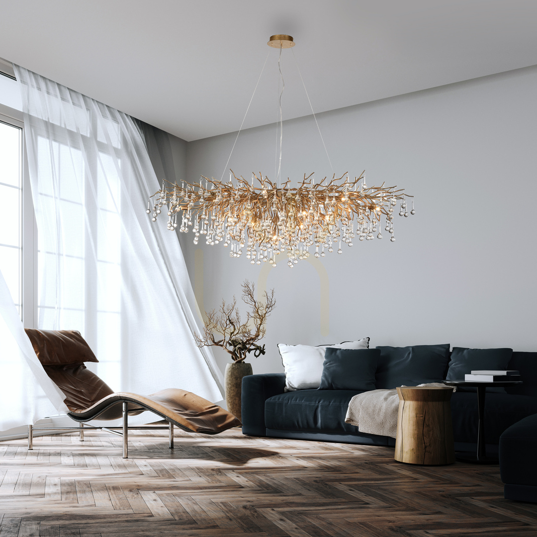 View ICICLE 2031-11 Brass Pendant Light, 15xG9 ICICLE 2031-11 Brass Pendant Light, 15xG9