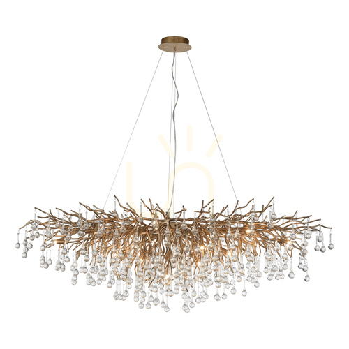 Check ICICLE 2031-11 Brass Pendant Light, 15xG9