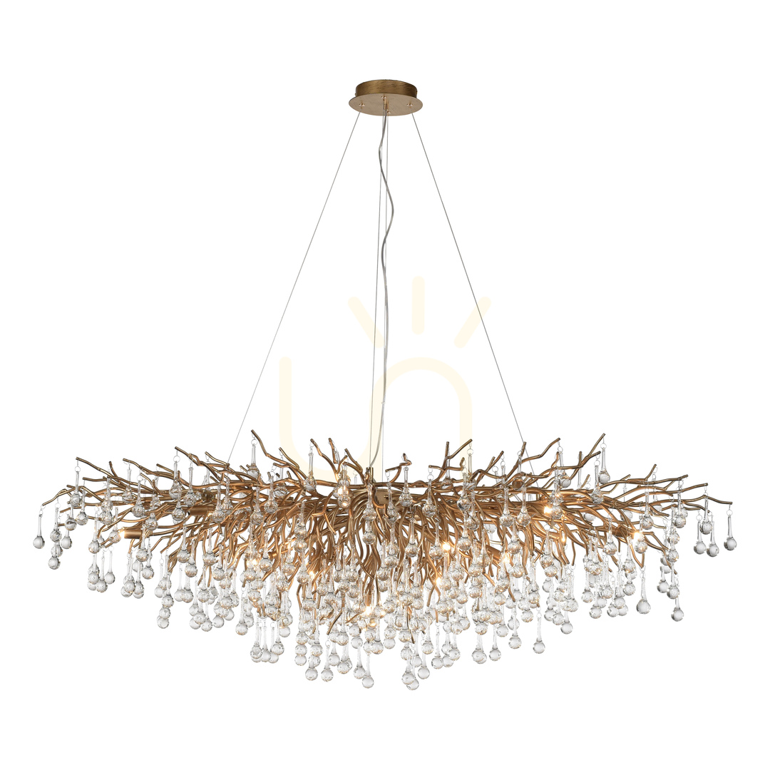 Check ICICLE 2031-11 Brass Pendant Light, 15xG9 ICICLE 2031-11 Brass Pendant Light, 15xG9