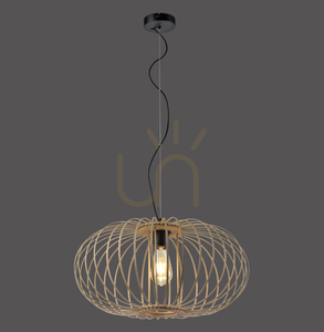 RACOON 11409-79 Wood Pendant Light, 1xE27 small 0