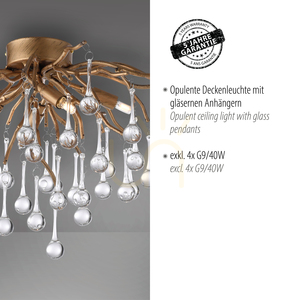 ICICLE 8090-11 Ceiling Light, Brass, 4xG9 small 4