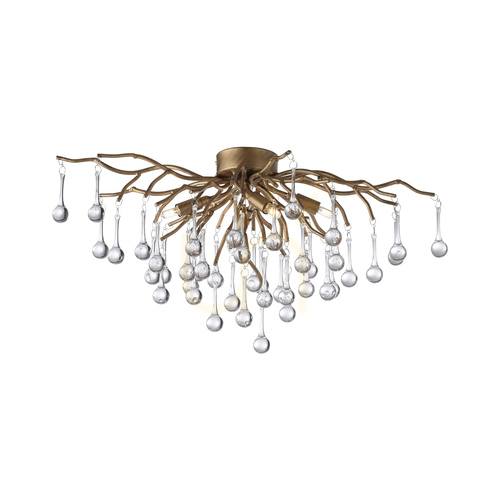 Check ICICLE 8090-11 Ceiling Light, Brass, 4xG9