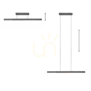 Paul Neuhaus PURE Moto-Rise 2545-15 gray 3xLED pendant light, electrically adjustable height and length small 14