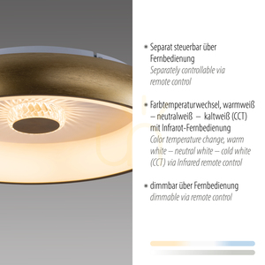 VERTIGO 14384-60 Brass Ceiling Light, 1xLED small 3