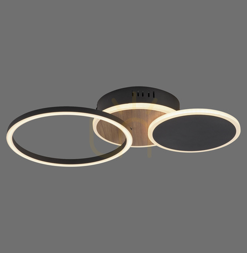 Check SEVENT 14116-78 Ceiling Light, Wood Finish, 1xLED