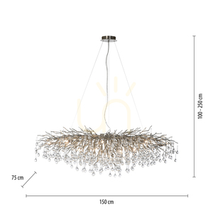 ICICLE 2031-55 Pendant Light, Silver, 15xG9 7 ICICLE 2031-55 Pendant Light, Silver, 15xG9 small 7