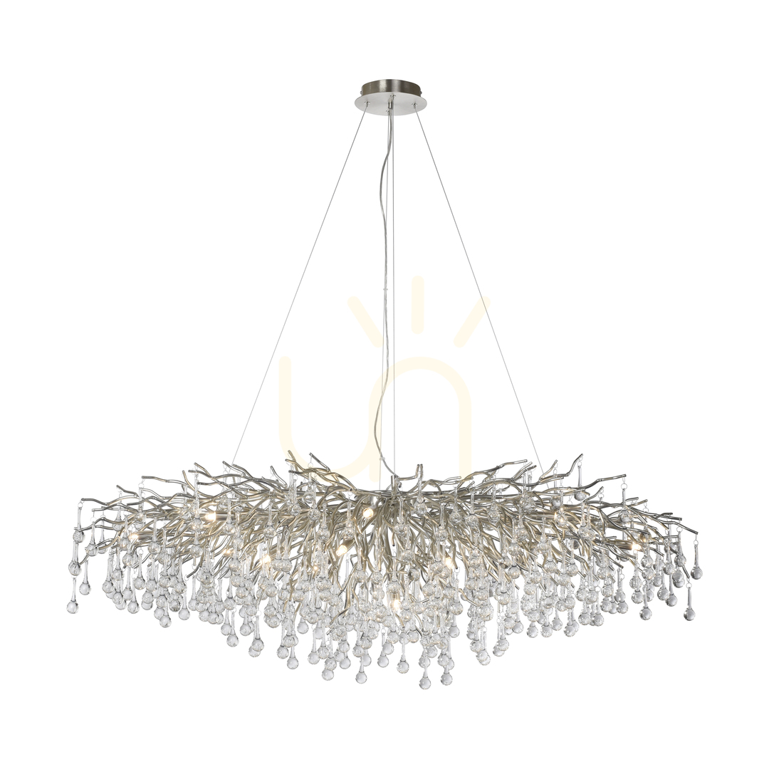 Check ICICLE 2031-55 Pendant Light, Silver, 15xG9 ICICLE 2031-55 Pendant Light, Silver, 15xG9
