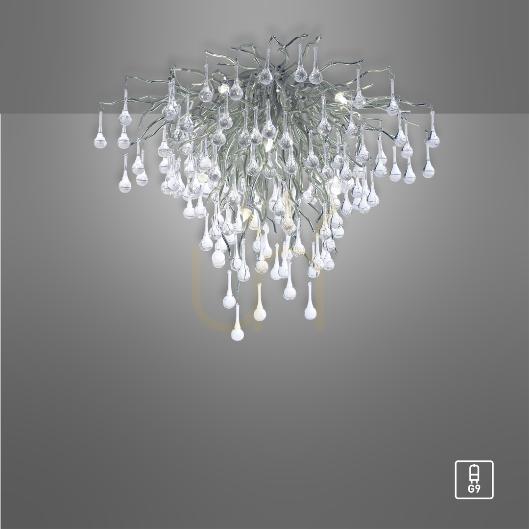 Display ICICLE 8091-55 Silver Ceiling Light, 9xG9 ICICLE 8091-55 Silver Ceiling Light, 9xG9