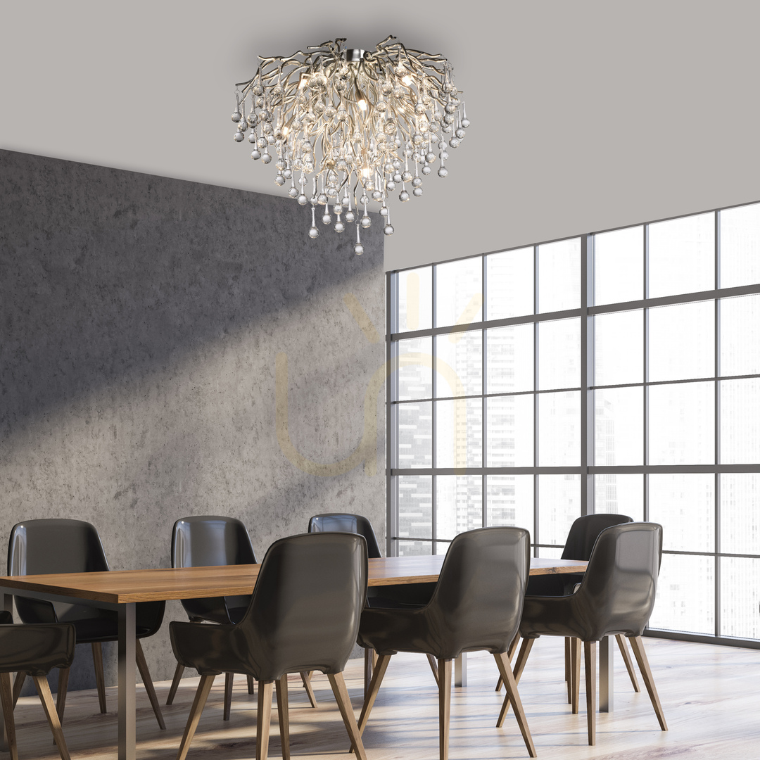 Preview ICICLE 8091-55 Silver Ceiling Light, 9xG9 ICICLE 8091-55 Silver Ceiling Light, 9xG9