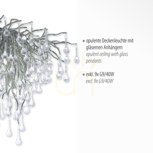 ICICLE 8091-55 Silver Ceiling Light, 9xG9 3 ICICLE 8091-55 Silver Ceiling Light, 9xG9 small 3