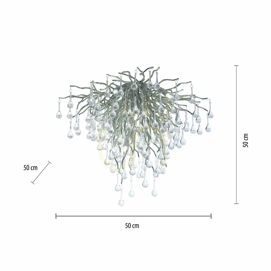 Display ICICLE 8091-55 Silver Ceiling Light, 9xG9 ICICLE 8091-55 Silver Ceiling Light, 9xG9