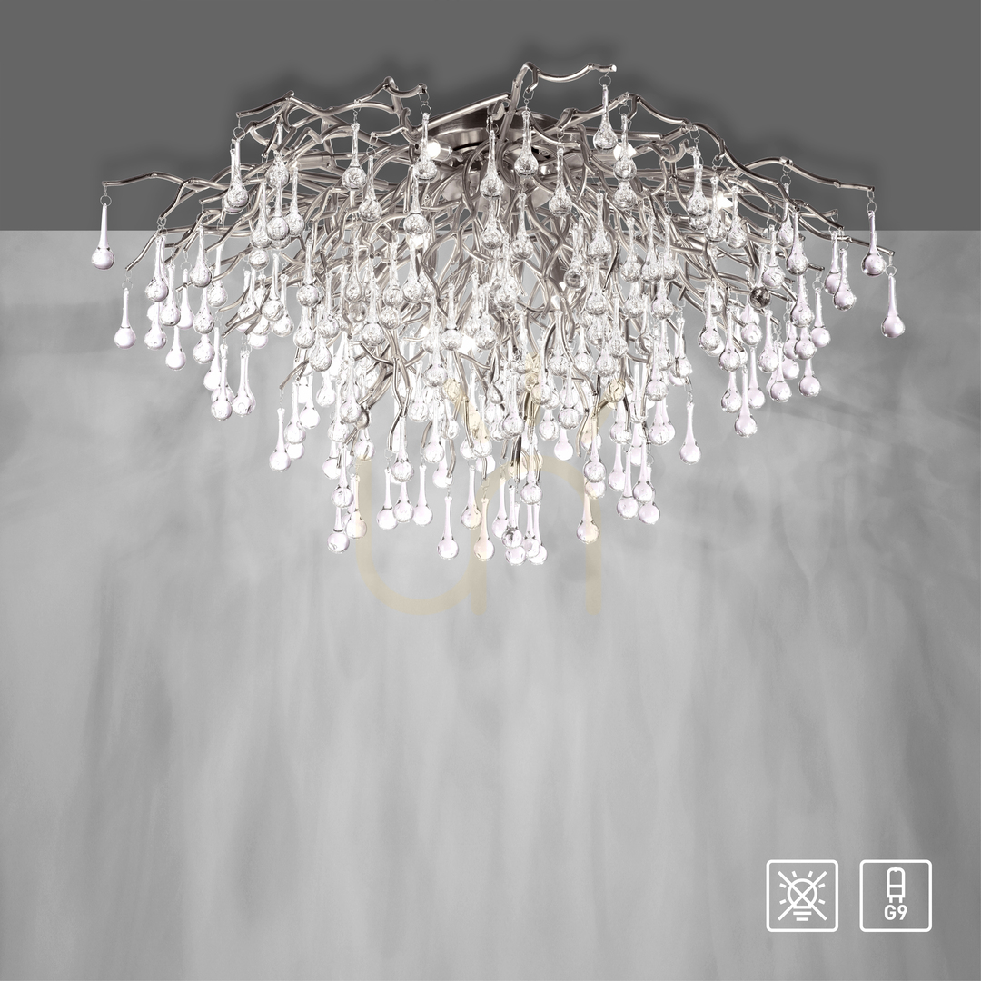 Display ICICLE 8092-55 Silver Ceiling Light, 14xG9 ICICLE 8092-55 Silver Ceiling Light, 14xG9