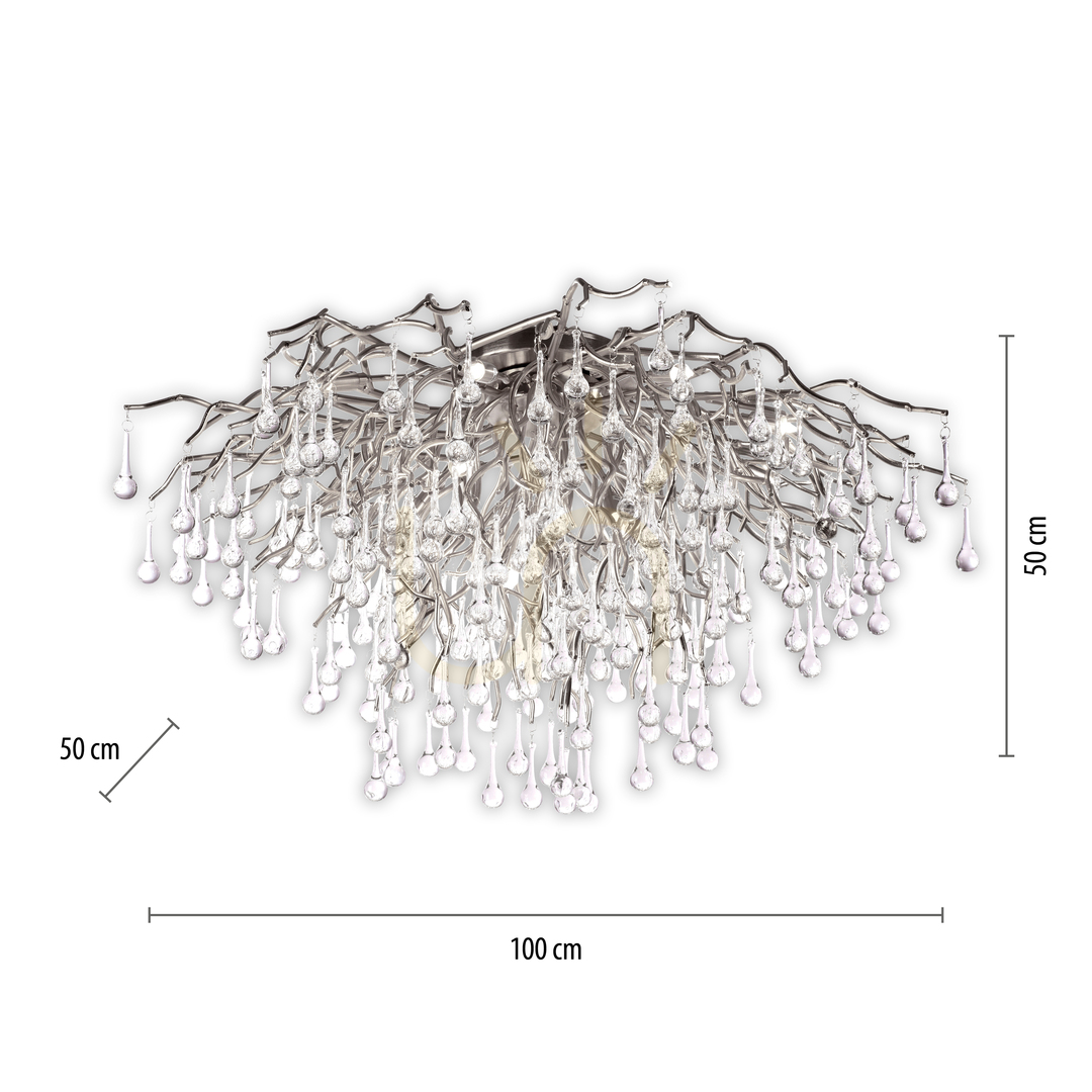 Display ICICLE 8092-55 Silver Ceiling Light, 14xG9 ICICLE 8092-55 Silver Ceiling Light, 14xG9