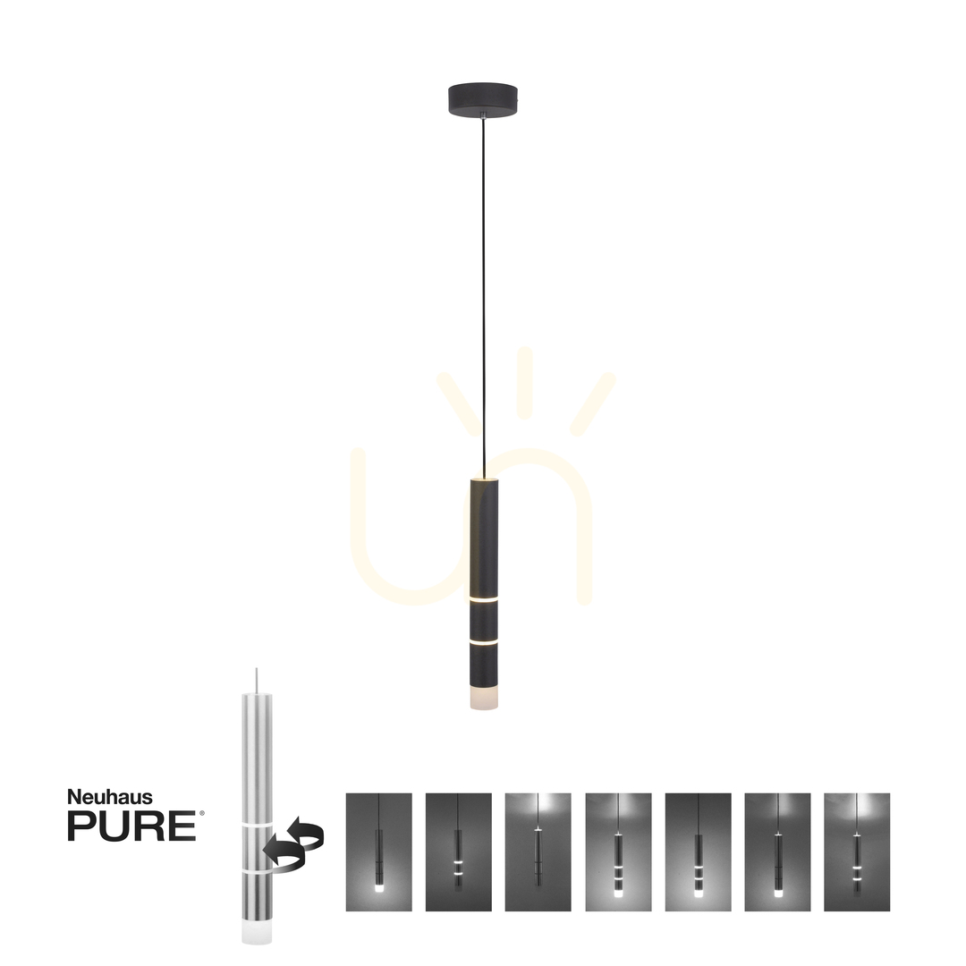 View PURE-VEGA 2211-18 Black 4xLED Pendant Light PURE-VEGA 2211-18 Black 4xLED Pendant Light