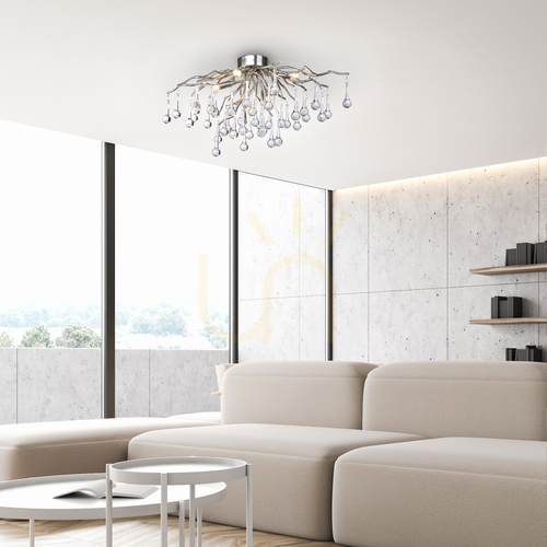 Check Ceiling light Paul Neuhaus Icicle 8090-55, steel-coloured, 4×G9