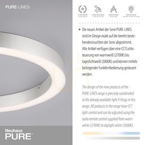 PURE-LINES 6309-95 Ceiling Light, Silver, 1xLED 4 PURE-LINES 6309-95 Ceiling Light, Silver, 1xLED small 4