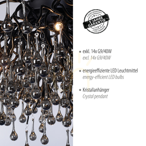 ICICLE 8092-18 Ceiling Light, Black, 14xG9 4 ICICLE 8092-18 Ceiling Light, Black, 14xG9 small 4